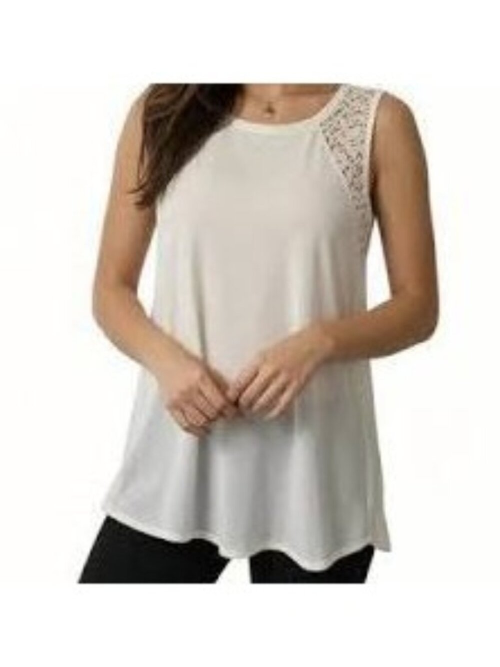 Philosophy Republic Clothing Tank Top Size Lace Small Sleeveless White